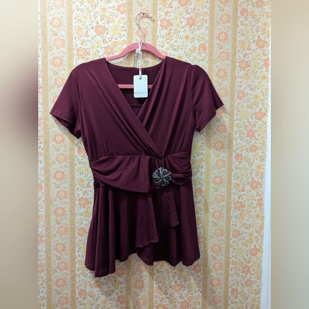 NWT Michael F. Formal Blouse Sz M